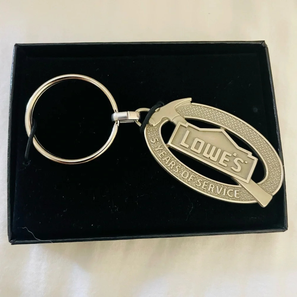 Lowe’s 5 Years of Service Keychain Employee Appreciation Collectible Silver